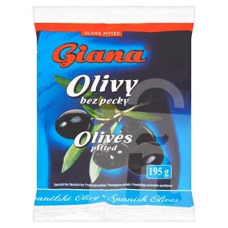 Olivy čierne bez kôstky v slanom náleve 195g Giana