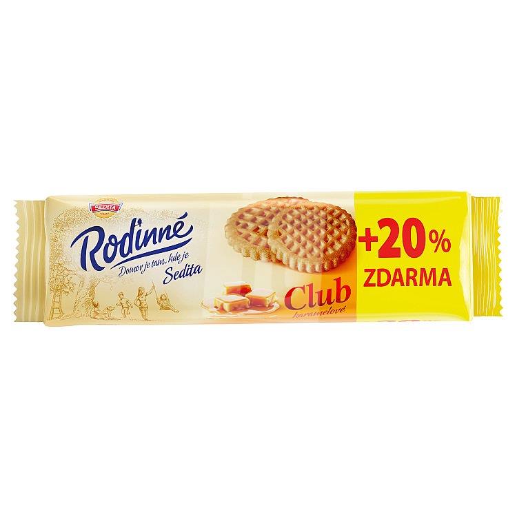 Sušienky jemné Rodinné Club karamelové 140g + 20% zdarma / 168g Sedita
