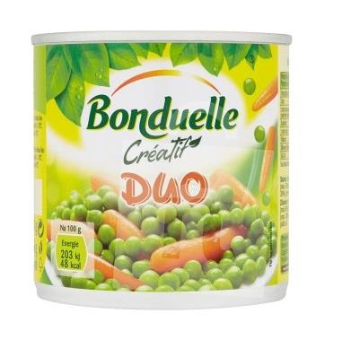 Zeleninová zmes Créatif Duo v mierne slanom náleve 425m / PP265g / 400g Bonduelle