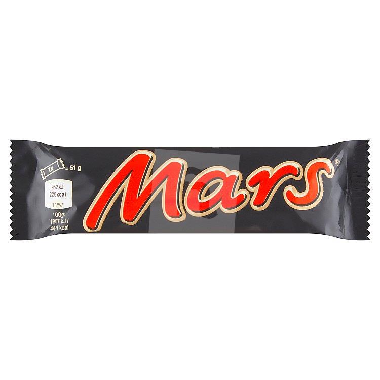 Tyčinka čokoládová s nugátom a karamelom 51g Mars