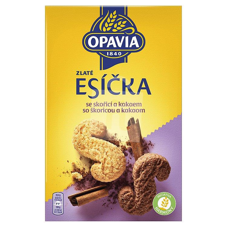 Sušienky Esíčka zlaté so škoricou a kakaom limitovaná edícia 220g Opavia