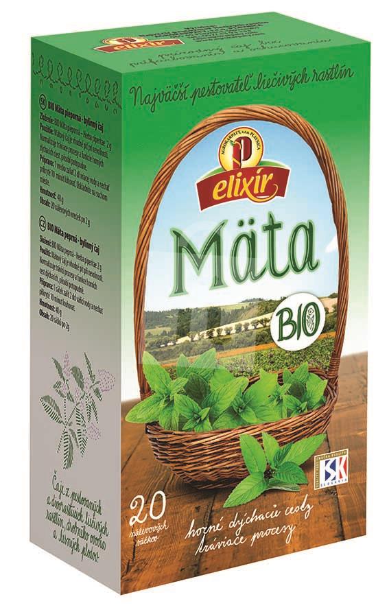 Čaj bylinný Bio Mäta prieporná 20x2g / 40g Elixír