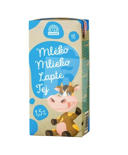Mlieko trvanlivé polotučné 1,5% 1 l Euromilk