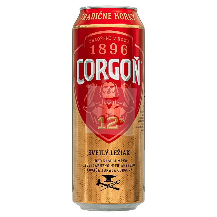 Pivo svetlý ležiak 12° 4,8% 550ml plech Corgoň