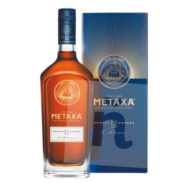 Brandy 12* 40% 0,7l darčekové balenie Metaxa