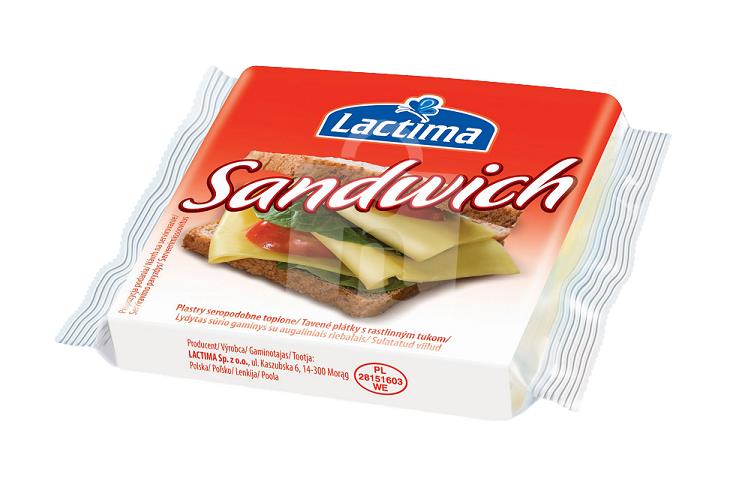 Syr tavený Sandwich plátkový 100g Lactima