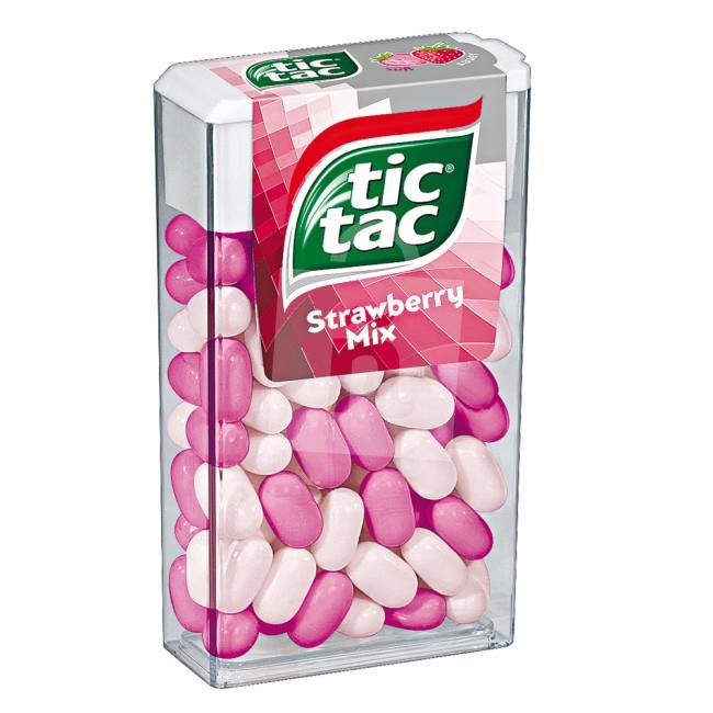 Cukríky dražé Strawberry mix 18g Tic Tac