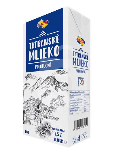 Mlieko tatranské trvanlivé polotučné 1,5% 1 l Tami