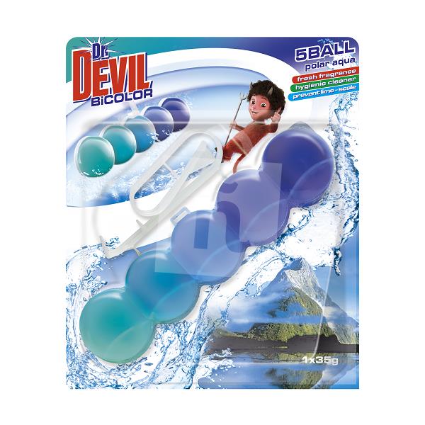 Tuhý WC blok BiColor polar aqua 5ball 35g Dr. Devil