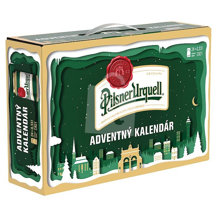 Pivo Adventný kalendár svetlý ležiak 12° 4,4 % 24x330ml plech Pilsner Urquell