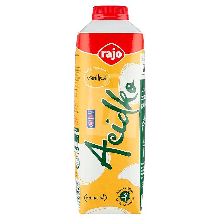 Zakysané mlieko s kultúrou Lactobacillus acidophilus Acidko 1% vanilka 950g Rajo