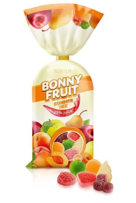 Cukríky želé ovocné Bonny fruit summer mix 200g Roshen