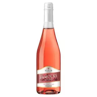Zámocké sýtené perlivé víno ružové polosladké 0,75l Vitis Pezinok