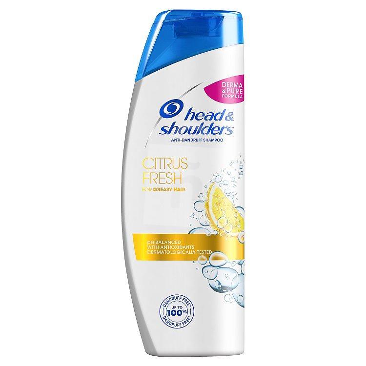 Šampón proti lupinám Derma & Pure Citrus fresh mastné vlasy 400ml Head & Shoulders