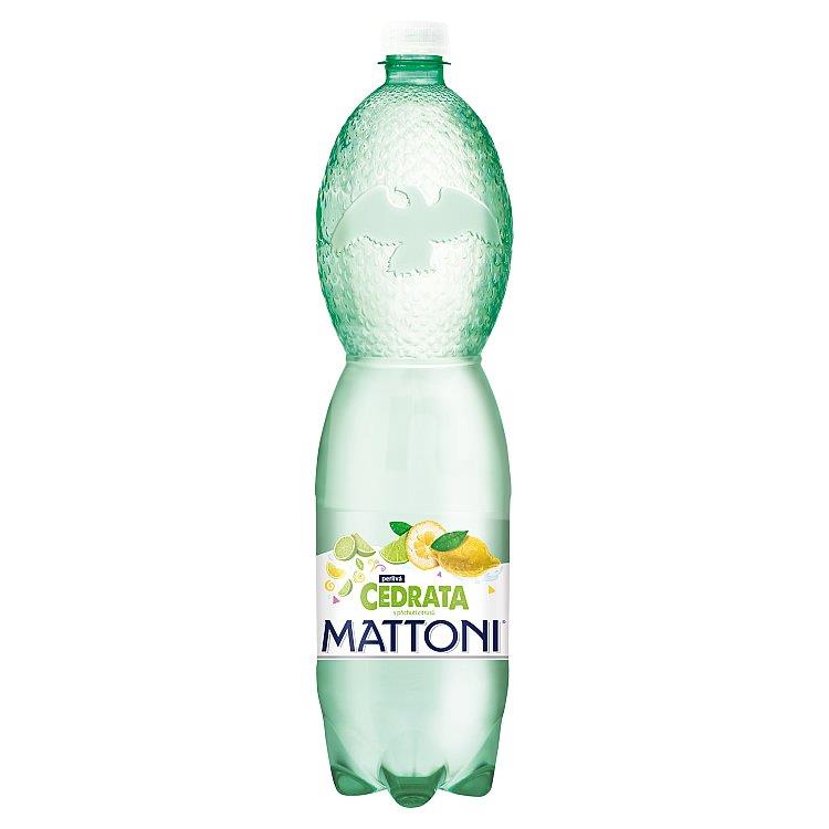 Prírodná minerálna voda ochutená perlivá cedrata citrus 1,5l Mattoni