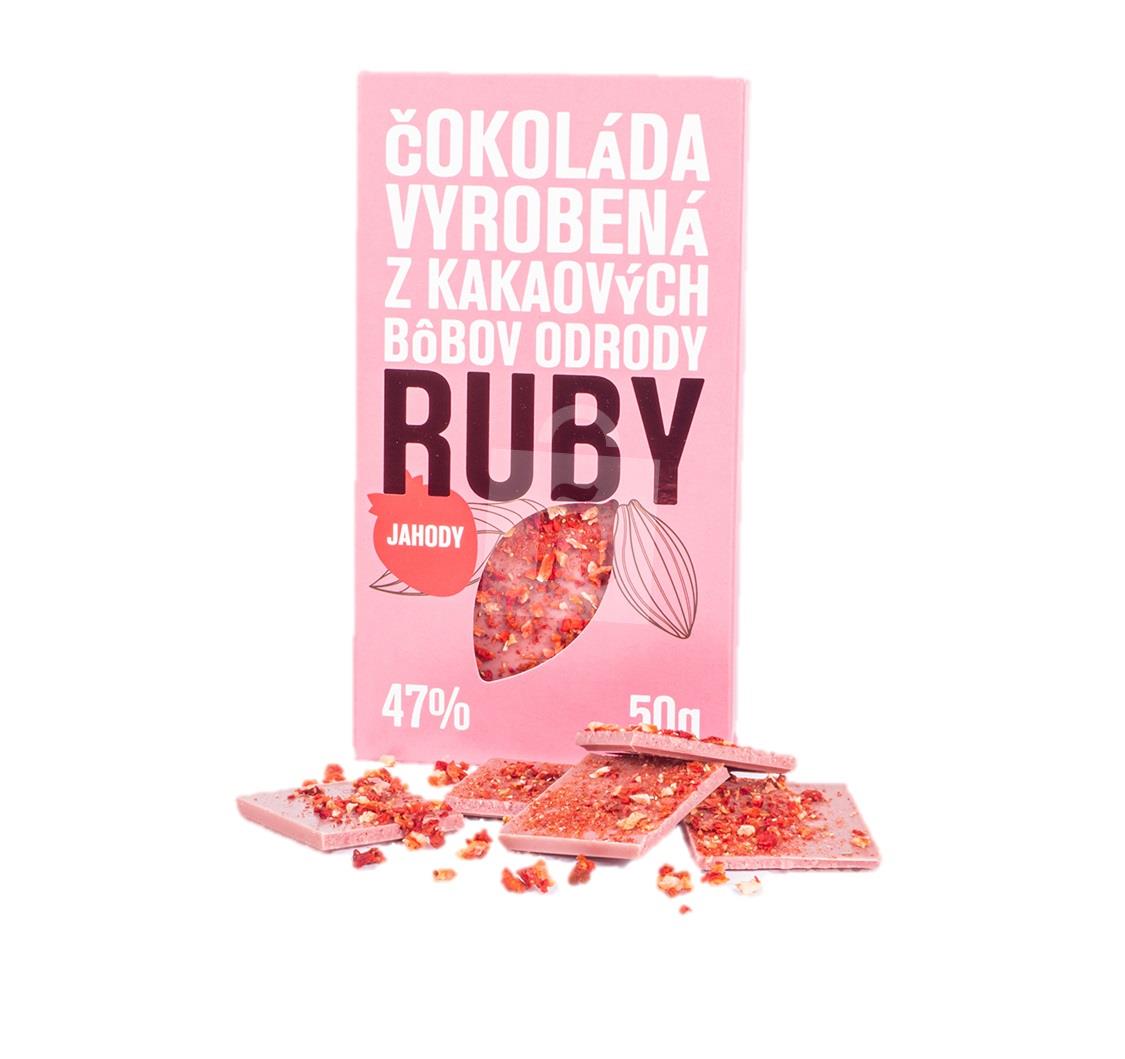 Čokoláda ružová Ruby jahodová 50g LYRA
