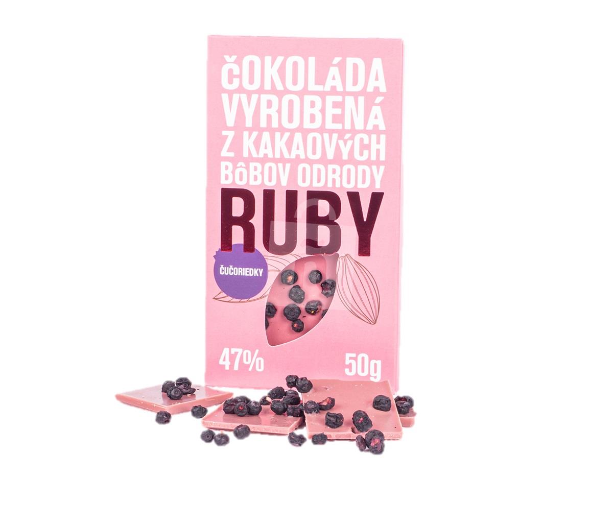 Čokoláda ružová Ruby čučoriedka 50g LYRA