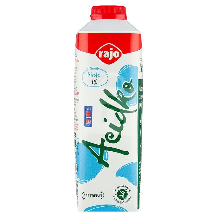 Zakysané mlieko s kultúrou lactobacillus acidophilus Acidko 1 % nízkotučné biele 950g Rajo