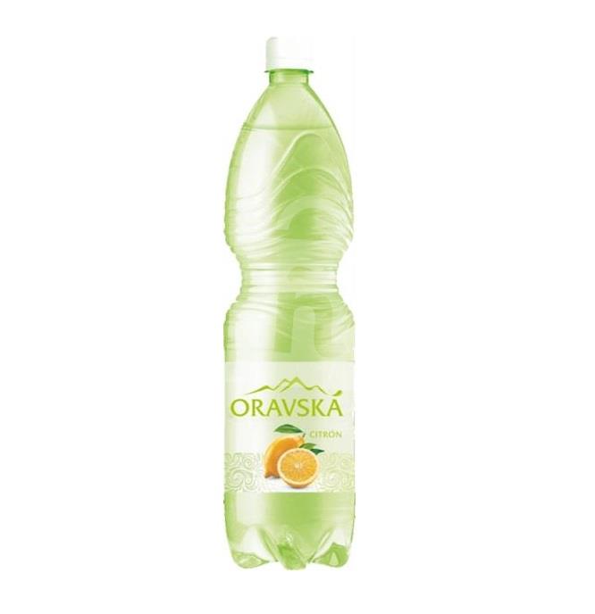 Pramenitá voda číra citrón 1,5l Oravská