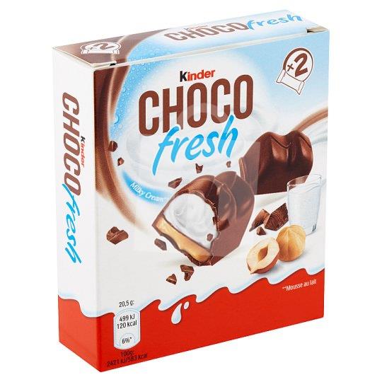 Oblátka Choco fresh mliečna čokoláda s mliečnou a lieskovcovou náplňou 2x21g / 41g Kinder