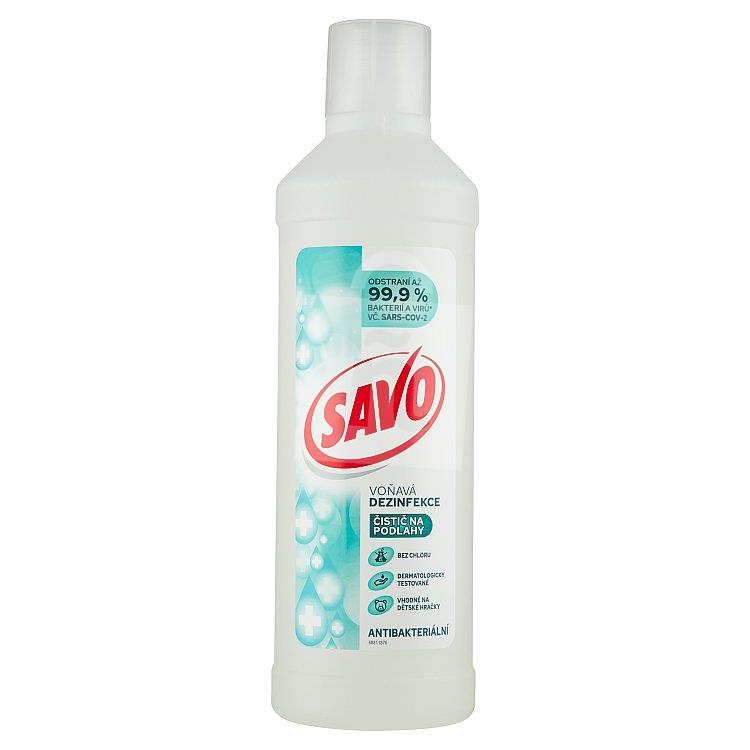 Čistiaci a dezinfekčný prípravok bez chlóru na podlahy antibakteriálne 1l Savo