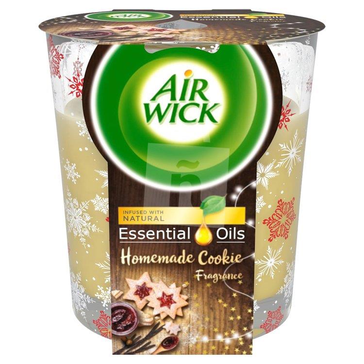Sviečka vonná v skle Natural Essential Oils warm vanilla 105g Air Wick