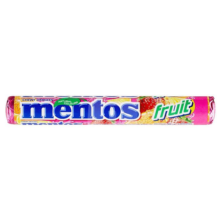 Cukríky dražé fruit 38g Mentos