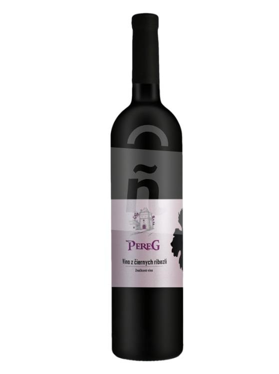 Víno ovocné značkové z čiernych ríbezlí 0,75l PEREG