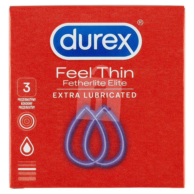 Durex Feel Thin Fetherlite Elite Extra Lubricated prezervatívy 3 ks Durex