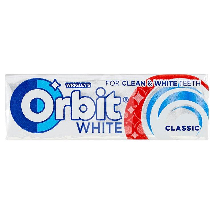 Žuvačky dražé bez cukru Orbit White classic 10ks / 14g Wrigley's