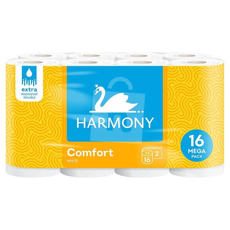 Toaletný papier Comfort white bez parfumovania 2-vrstvový 16ks Harmony