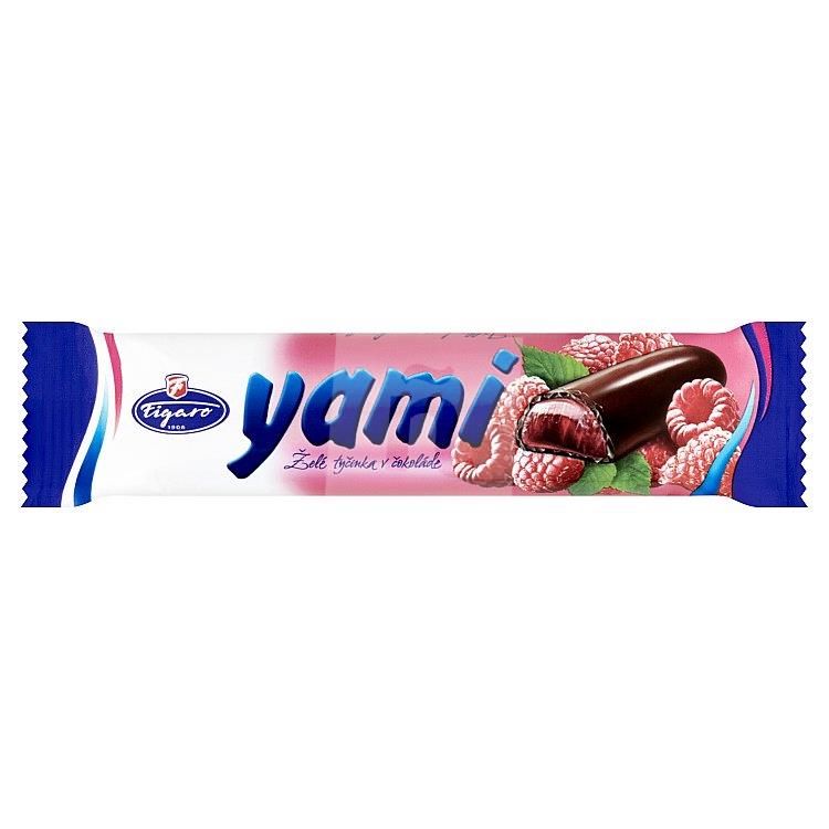 Tyčinka želé v čokoláde Yami malina 25g F Figaro