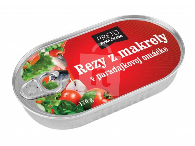 Rezy z makrely v paradajkovej omáčke 170g Preto Ryba Žilina