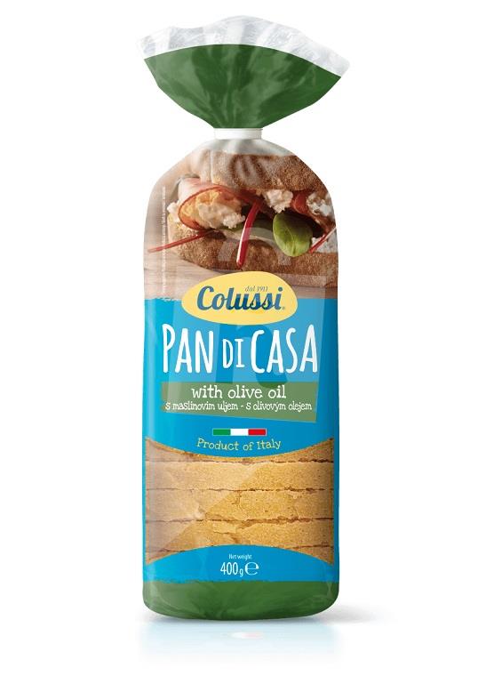 Chlieb toastový Pan di Casa semolinový s olivovým olejom 400g Colussi