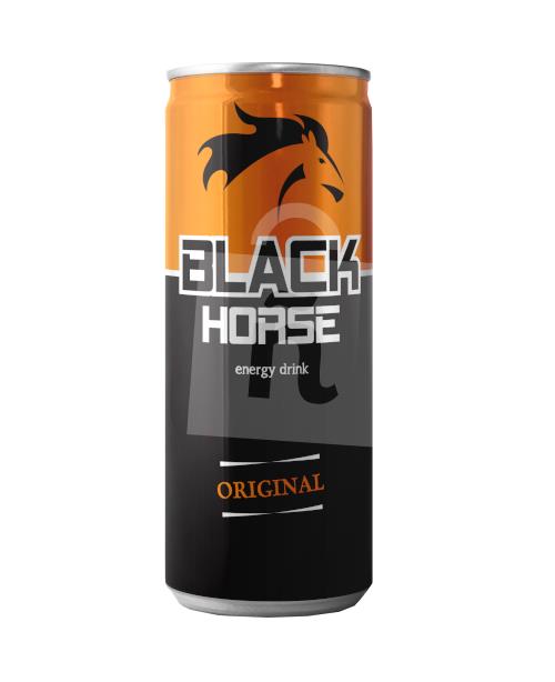 Energetický nápoj Originál 250ml plech Black Horse 