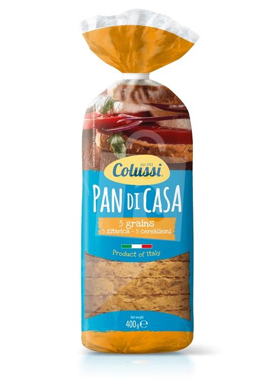 Chlieb toastový Pan di Casa s 5 cereáliami 400g Colussi