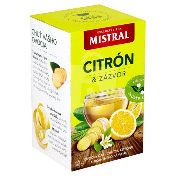 Čaj ovocný citrón & zázvor ovocný čaj 20 x 2g / 40g Mistral Exclusive tea