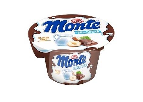 Mliečny dezert Monte - 30% sugar čokoládový s lieskovými orieškami so znížený cukrom 150g Zott
