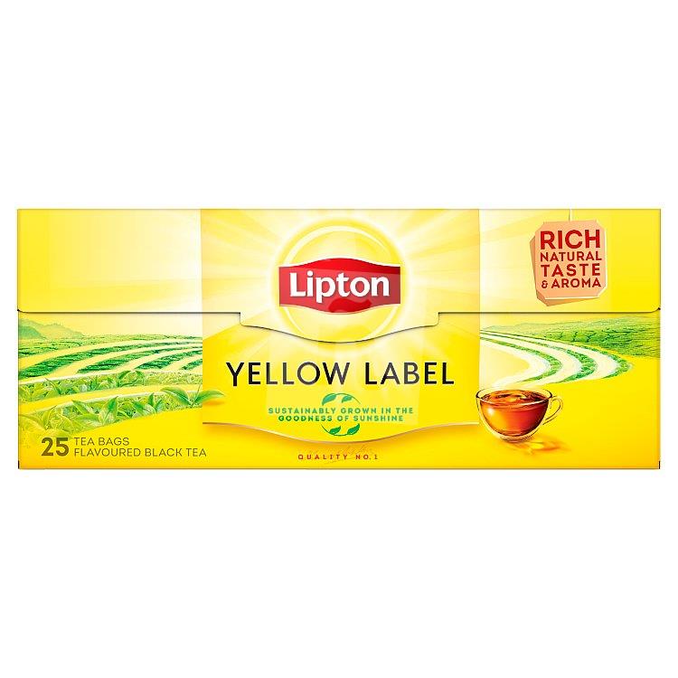 Čaj čierny Yellow label 25x2g / 50g Lipton