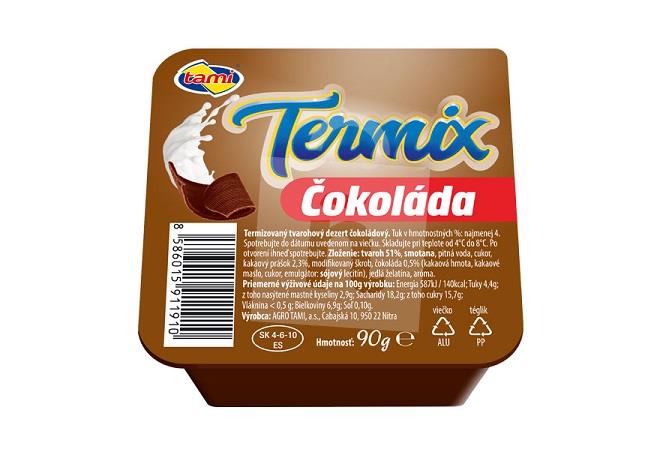 Dezert tvarohový termizovaný Termix čokoláda 90g Tami