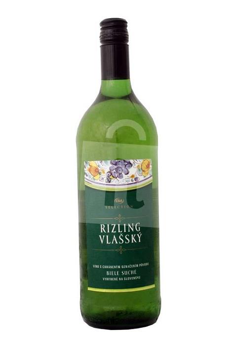 Selection Rizling Vlašský akostné odrodové víno biele suché 1l CBA 