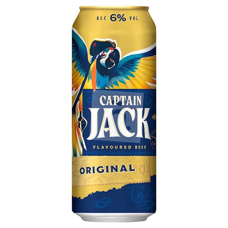 Miešaný alkoholický nápoj pripravený z piva Original s príchuťou rumu 6% 500ml plech CAPTAIN JACK
