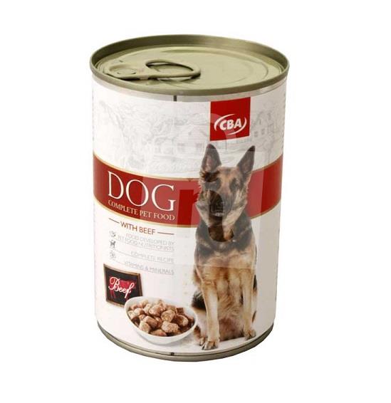 Konzerva kompletné krmivo pre psov s hovädzinou 415g CBA 