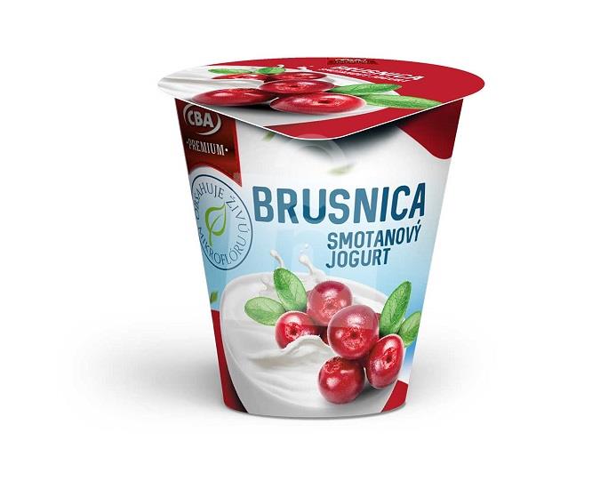 Jogurt smotanový brusnica 145g CBA Premium