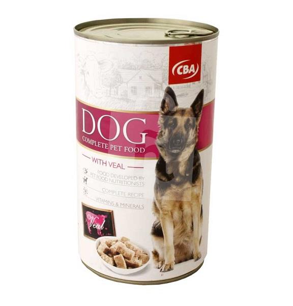 Konzerva kompletné krmivo pre psov s teľacinou 1240g CBA 