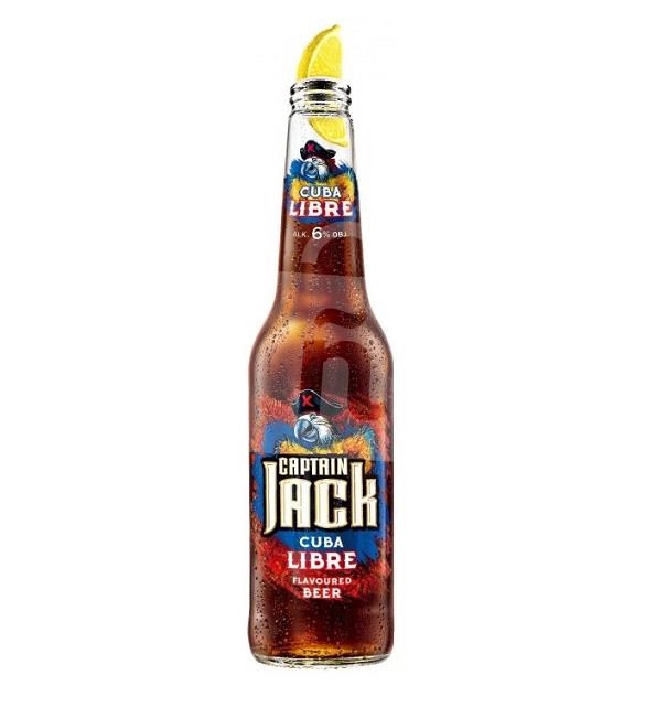 Miešaný alkoholický nápoj pripravený z piva Cuba Libre 6% 330ml CAPTAIN JACK