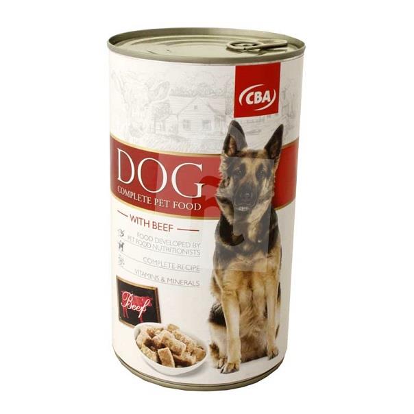 Konzerva kompletné krmivo pre psov s hovädzinou 1240g CBA 