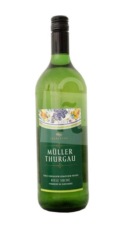 Selection Müller Thurgau akostné odrodové víno biele suché 1l CBA 