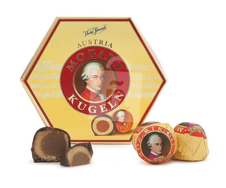 Dezert Mozartové guličky v horkej čokoláde 18ks 297g Victor Schmidt Austria Mozart