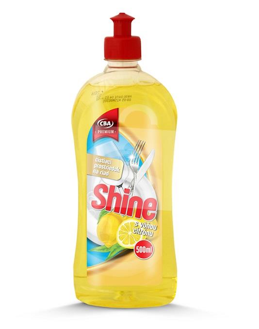 Prostriedok na umývanie riadu Shine citrón 500ml CBA Premium